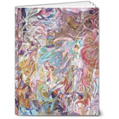 Abstract Waves 6  X 8  Hardcover Notebook by kaleidomarblingart