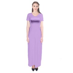 Luscious Lavender Hex #cca3e7 Short Sleeve Maxi Dress by dressshop
