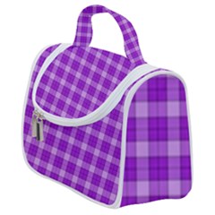 Purple Plaid Tartan 3 Satchel Handbag by dressshop