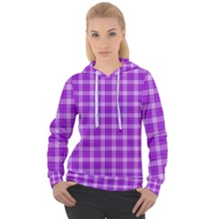 Purple Plaid Tartan 3 Women s Overhead Hoodie by dressshop