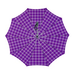 Purple Plaid Tartan 3 Automatic Folding Umbrella With Case (large) by dressshop