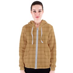 Autumn Fall Plaid Tartan 1 Women s Zipper Hoodie by dressshop