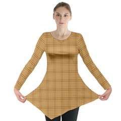 Autumn Fall Plaid Tartan 1 Long Sleeve Tunic  by dressshop