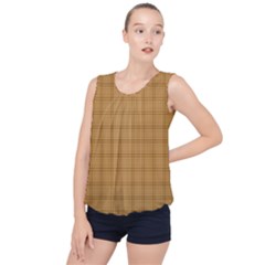 Autumn Fall Plaid Tartan 1 Bubble Hem Chiffon Tank Top by dressshop