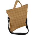 Autumn Fall Plaid Tartan 1 Fold Over Handle Tote Bag View1