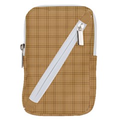 Autumn Fall Plaid Tartan 1 Belt Pouch Bag (small) by dressshop
