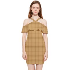 Autumn Fall Plaid Tartan 1 Shoulder Frill Bodycon Summer Dress by dressshop