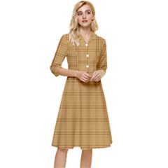Autumn Fall Plaid Tartan 1 Classy Knee Length Dress by dressshop