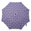 Purple Plaid Tartan 2 Diagonal Hook Handle Umbrellas (Medium) View1