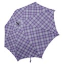 Purple Plaid Tartan 2 Diagonal Hook Handle Umbrellas (Medium) View2