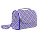 Purple Plaid Tartan 2 Diagonal Satchel Shoulder Bag View2