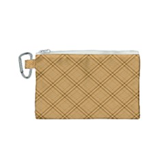 Autumn Fall Plaid Tartan 1 Diagonal Canvas Cosmetic Bag (small) by dressshop