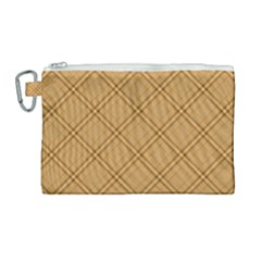 Autumn Fall Plaid Tartan 1 Diagonal Canvas Cosmetic Bag (large) by dressshop