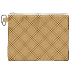 Autumn Fall Plaid Tartan 1 Diagonal Canvas Cosmetic Bag (xxl) by dressshop