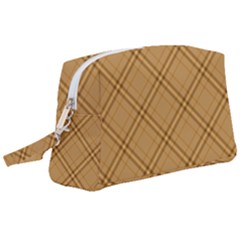 Autumn Fall Plaid Tartan 1 Diagonal Wristlet Pouch Bag (large) by dressshop