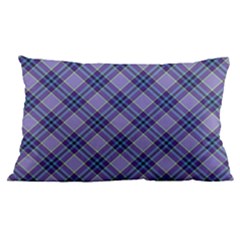 Purple Plaid Tartan 1 Diagonal 16 x24  Lumbar Throw Cushion Case (two Sides) by dressshop