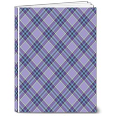 Purple Plaid Tartan 1 Diagonal 6  X 8  Hardcover Notebook by dressshop