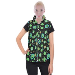 Doodle Dot Drawing Women s Button Up Vest by Salmanaz77