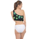 Doodle Dot Drawing Spliced Up Bikini Top  View2