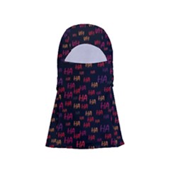 Pattern Ha Ha Ha  Abstract Black Dark Doodle Hahaha Pattern Physco Adjustable Balaclava Face Mask by Salmanaz77