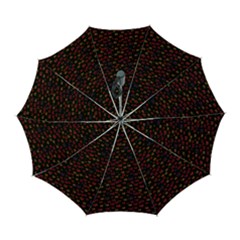 Pattern Ha Ha Ha  Abstract Black Dark Doodle Hahaha Pattern Physco Automatic Folding Umbrella With Case (large) by Salmanaz77