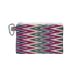 Pattern Zigzag Stripe Design Canvas Cosmetic Bag (small) by Maspions