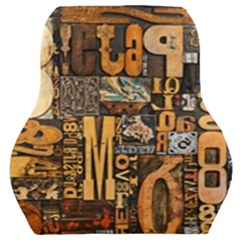 3d Letters Macro Wooden Letters Letters Textures Car Seat Back Cushion  by Salmanaz77