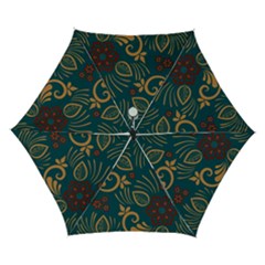 Flowers Floral Retro Flower Texture Automatic Folding Umbrella With Case (small) by Salmanaz77