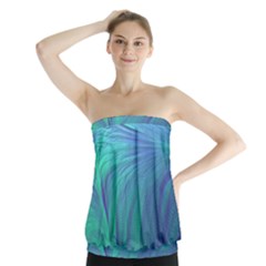 Psicodelia Zyguratti Texture Cyanturquoise Strapless Top by Salmanaz77
