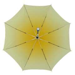 Amber Orange To Cream Yellow Linear Gradient Automatic Folding Umbrella With Case (medium) by GradientsOmbre