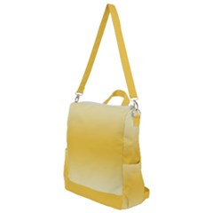 Cream Yellow To Amber Orange Bilinear Gradient Crossbody Backpack by GradientsOmbre