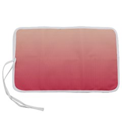 Cream Yellow To Crimson Red Linear Gradient Pen Storage Case (m) by GradientsOmbre