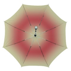 Cream Yellow To Crimson Red Bilinear Gradient Automatic Folding Umbrella With Case (medium) by GradientsOmbre