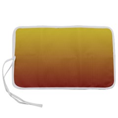 Electric Yellow To Burgundy Red Linear Gradient Pen Storage Case (s) by GradientsOmbre