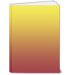 Electric Yellow To Burgundy Red Linear Gradient 5  X 7  Hardcover Notebook by GradientsOmbre