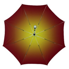 Electric Yellow To Burgundy Red Linear Gradient Automatic Folding Umbrella With Case (medium) by GradientsOmbre