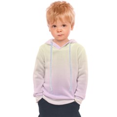 Cream Yellow To Pink Lace Linear Gradient Kids  Overhead Hoodie by GradientsOmbre