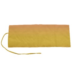 Coral Pink To Electric Yellow Bilinear Gradient Roll Up Canvas Pencil Holder (s) by GradientsOmbre