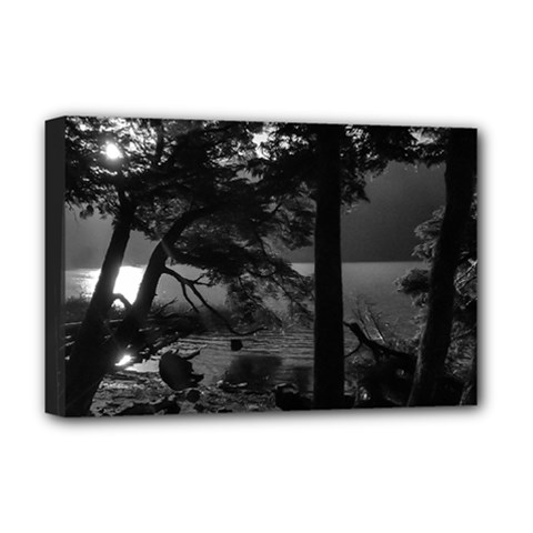 Los Alerces National Park Waterfront Landscape, Argentina002 Deluxe Canvas 18  X 12  (stretched) by dflcprintsclothing