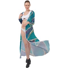 Aqua Batik, Abstract, Colorful Maxi Chiffon Beach Wrap by kyorashop23