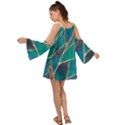 Aqua Batik, Abstract, Colorful Boho Dress View2