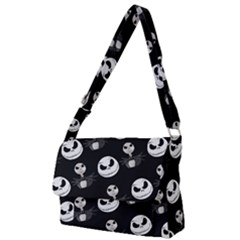 Jack Print, White, Before, Plain, Black, Simple, Christmas Full Print Messenger Bag (l) by kyorashop23