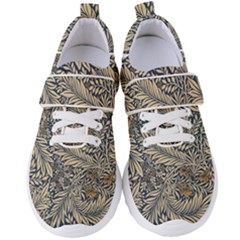 Brown Vintage Background Vintage Floral Pattern, Brown Women s Velcro Strap Shoes by kyorashop23
