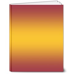 Burgundy Red To Amber Orange Bilinear Gradient 7  X 9  Softcover Notebook by GradientsOmbre