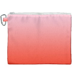 Pink Lace To Scarlet Red Linear Gradient Canvas Cosmetic Bag (xxxl) by GradientsOmbre