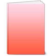 Pink Lace To Scarlet Red Linear Gradient 5  X 7  Hardcover Notebook by GradientsOmbre
