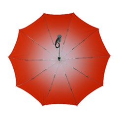 Pink Lace To Scarlet Red Linear Gradient Automatic Folding Umbrella With Case (large) by GradientsOmbre