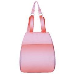 Scarlet Red To Pink Lace Bilinear Gradient Center Zip Backpack by GradientsOmbre