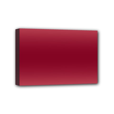 Coral Pink To Burgundy Red Bilinear Gradient Mini Canvas 6  X 4  (stretched) by GradientsOmbre