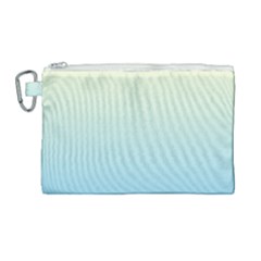 Cream Yellow To Baby Blue Linear Gradient Canvas Cosmetic Bag (large) by GradientsOmbre